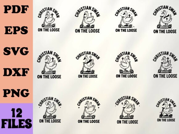 Christian Goose on the Loose Funny SVG for Graphics and Crafts