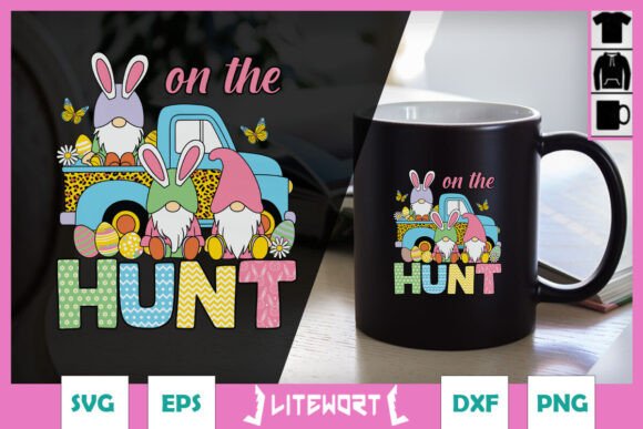Easter Gnomes on the Hunt Funny SVG for Crafts and Graphics