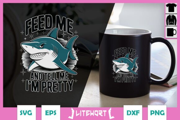 Feed Me and Tell Me I'm Pretty Funny SVG for Crafts and Graphics