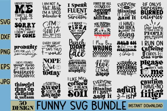 Funny SVG Bundle for Crafts and Graphics