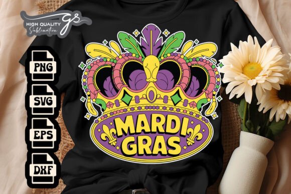 Mardi Gras Rainbow Retro Funny SVG for Crafts and Graphics
