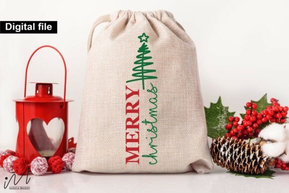 Merry Christmas – Christmas Wine Bag Graphics for Crafts
