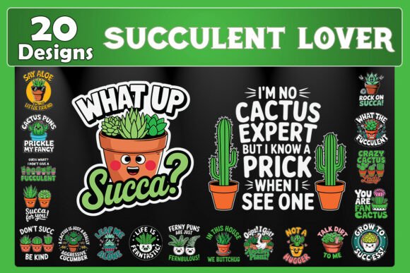 Succulent Lover SVG Bundle for Crafts and Graphics