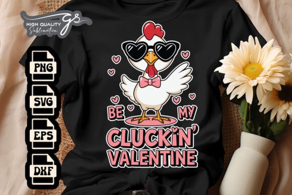 Valentine's Day Be My Cluckin Funny SVG for Crafts and Graphics