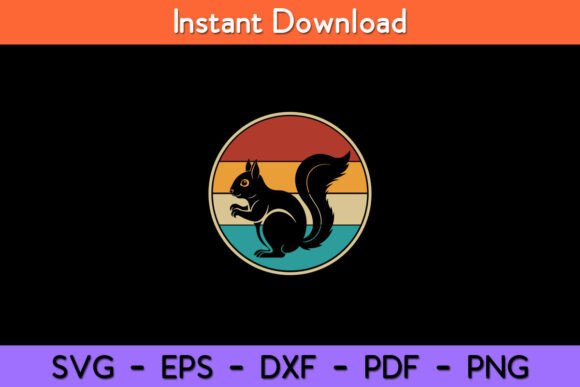 Vintage Squirrel Funny Svg Design Graphics for Crafts
